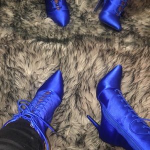 Blue boots high heels Stiletto